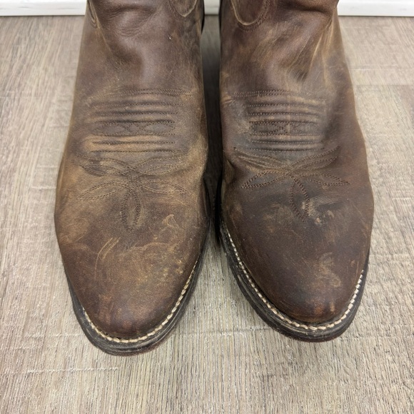 Justin Boots Men’s Leather Western Size 9.5 D Style 2253 Brown Cowboy Round Toe - Picture 5 of 11